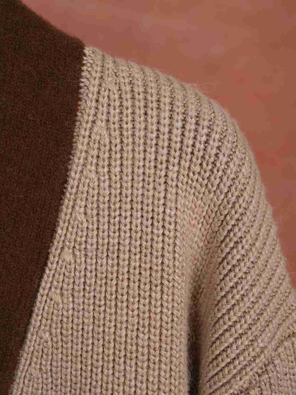 AMI Heart Logo Striped Unisex Knit Cardigan - Picture 3 of 9